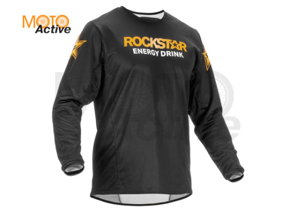 Джерси FLY RACING KINETIC ROCKSTAR 2023, черная/золотая